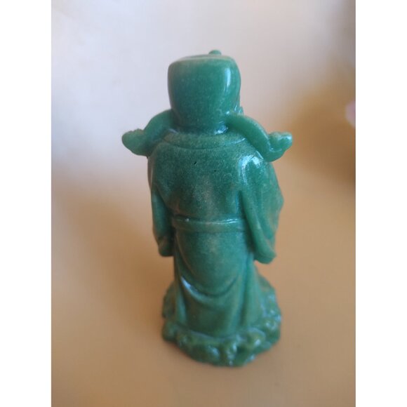 Green Chinese God Figurine Lu - Represents prosperity, success 4.5" - Picture 12 of 12